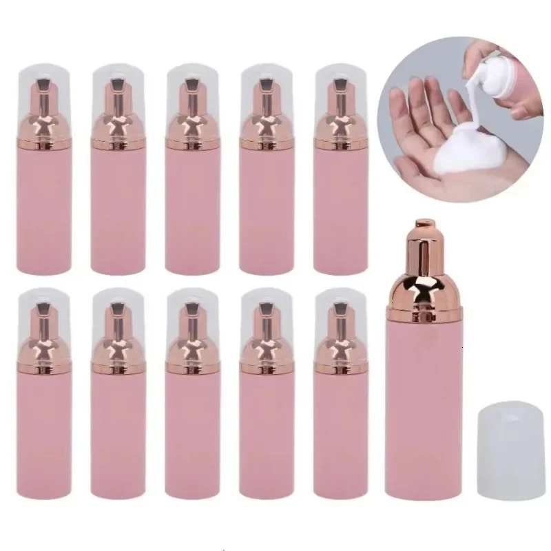 10PCS 50ml Plastic Pump Foam Bottle Fillable Mousse Facial Cleanser Foam Dispenser Shampoo Pump Bottle Cosmetic Empty Container 251230