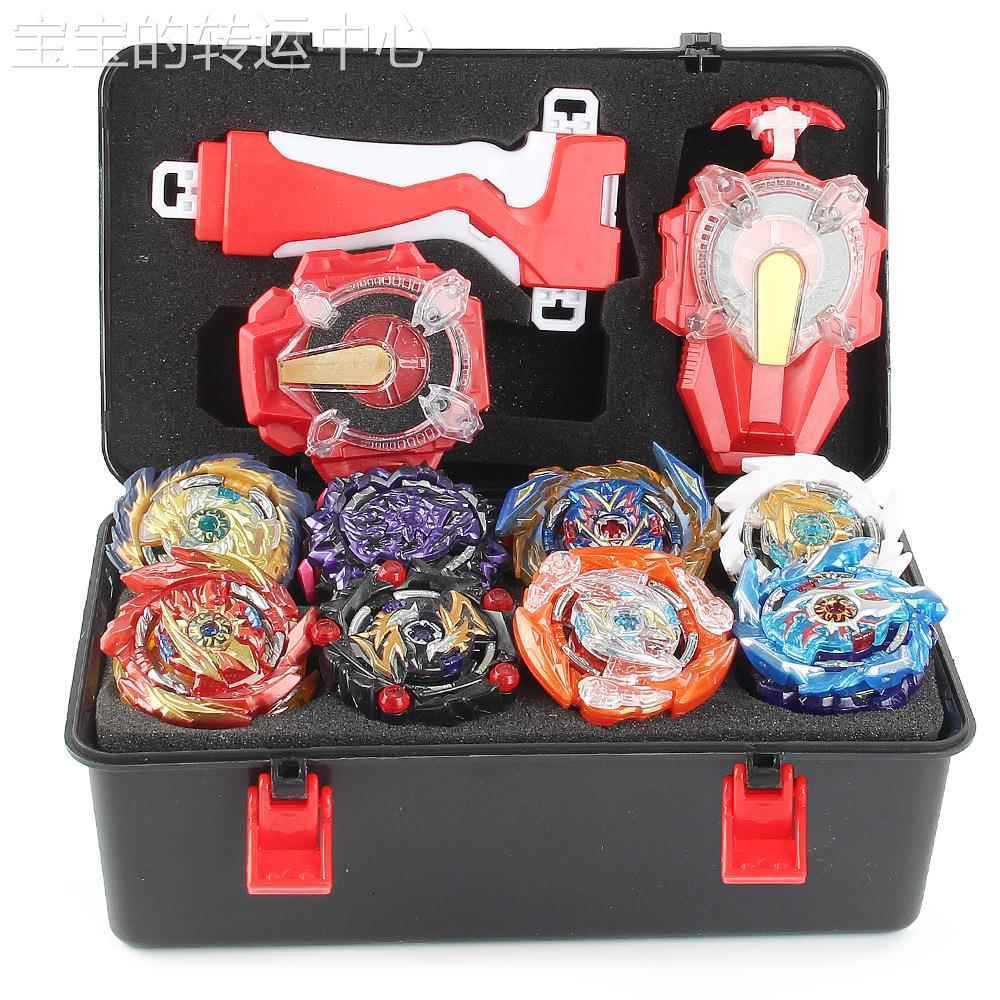 Beyblade Burst Gyro Toys 12 Spinning Tops 2 Launchers Stickers Combat Battling Game with Portable Box Gift for Kids 240523