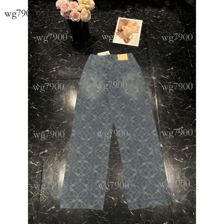 Women's Jeans Designer Brand Printed Slim Fit Denim Pants Spring Trendy Fashion Street Style Versatile Women's Pants Spring Outfits For Woman