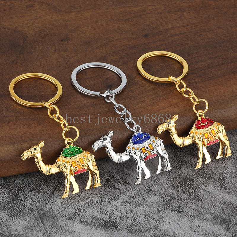 New Metal Camel Keychain Middle Eastern Desert Alloy Camel Key Pendant Scenic Area Hot Selling Keychain Small Gift