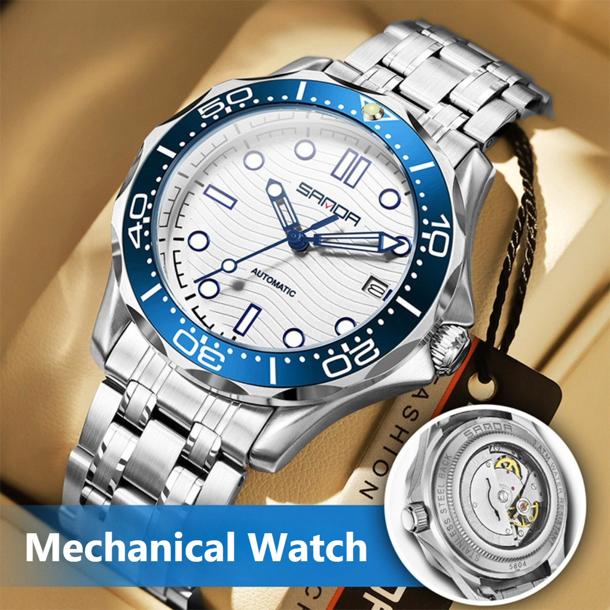 2026 New Mechanical Watch Waterproof Watch Calendar Luminous Rotatable Bezel Men Women Diving Mechanical Watch Original Watch Design Watch Factory Dir