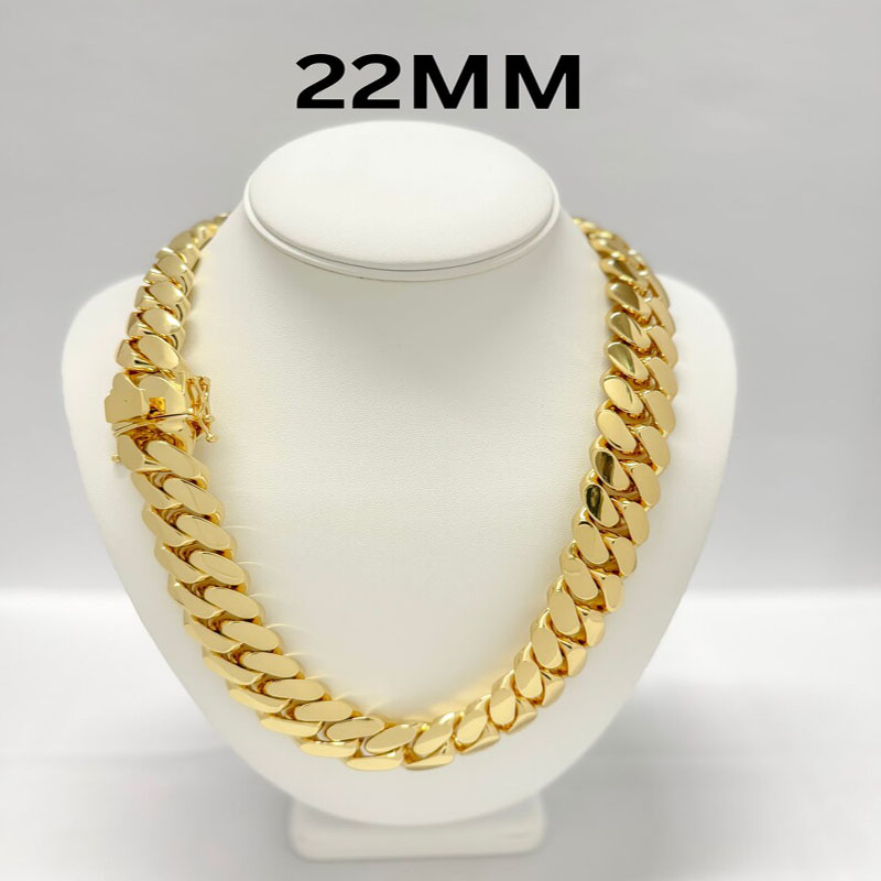 Cubana bracelet Hip Hop Jewelry Design Luxury Custom Solid 14K Real Yellow Gold Heavy Plain Miami Cuban Link Chain for Men