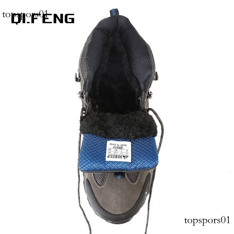 Men's Outdoor Hunting Tactical Sneaker Winter Snow Plush Warm Comfortable Non-slip Hiking Walking Genuine Leather Boots