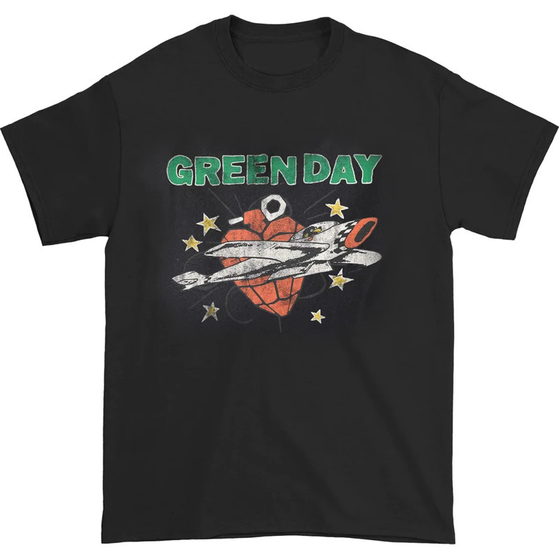 Green Day T-shirt Classic Rock Music Band T-shirt Oversized Short sleeved Punk Street Style Men and Women Tops 251231