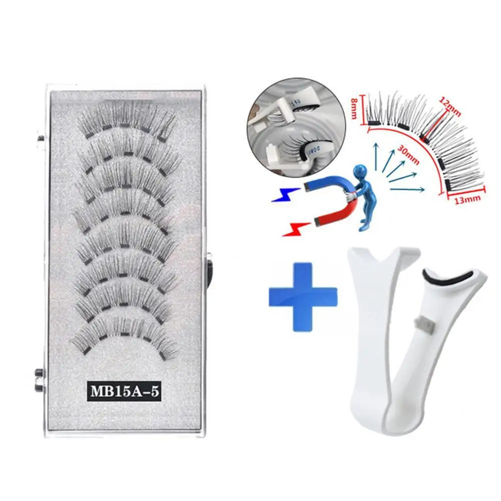 3D Natural With 5 Lashes Handmade Drop False Support Eyelashes Magnetic Reusable H8Y7 251231