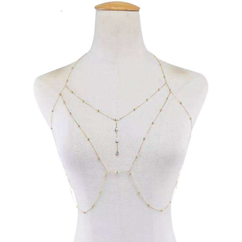 Chest Body Bikini Clavicle Sexy Hanging Decorative Necklace Women's Accessories European and American Trend Chain