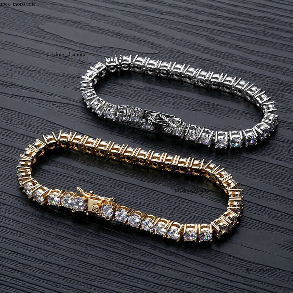 Grace Jewelry 3mm 4mm 5mm Mossanite Iced Out 925 Silver Grown Diamond Vvs Gra Moissanite Tennis Bracelet for Men Woman