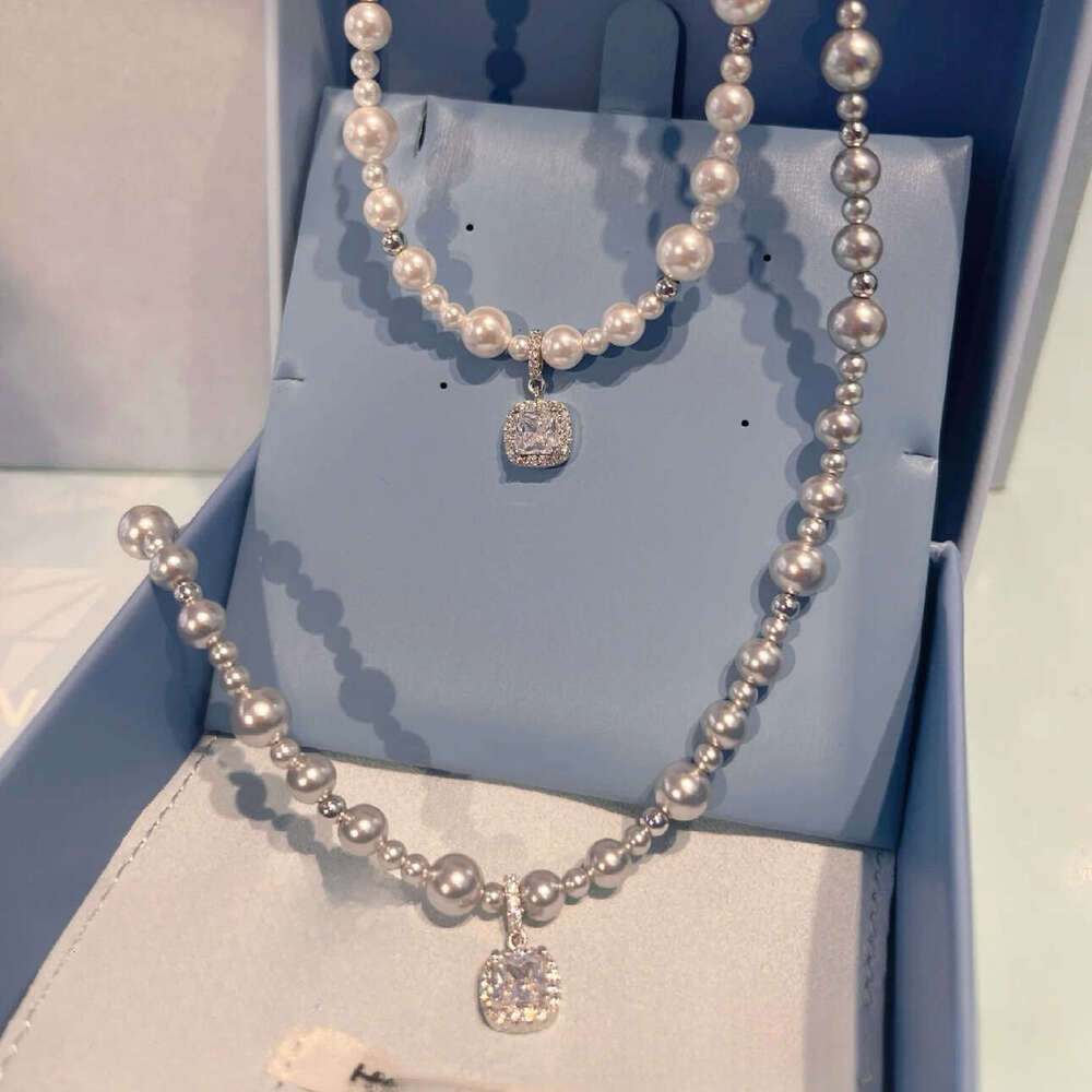 designer jewelry High quality HEFANG pearls necklace Bubble Sugar Cube Accessories Light Luxury Elegant High-end Pearl Collarbone Necklace for Women