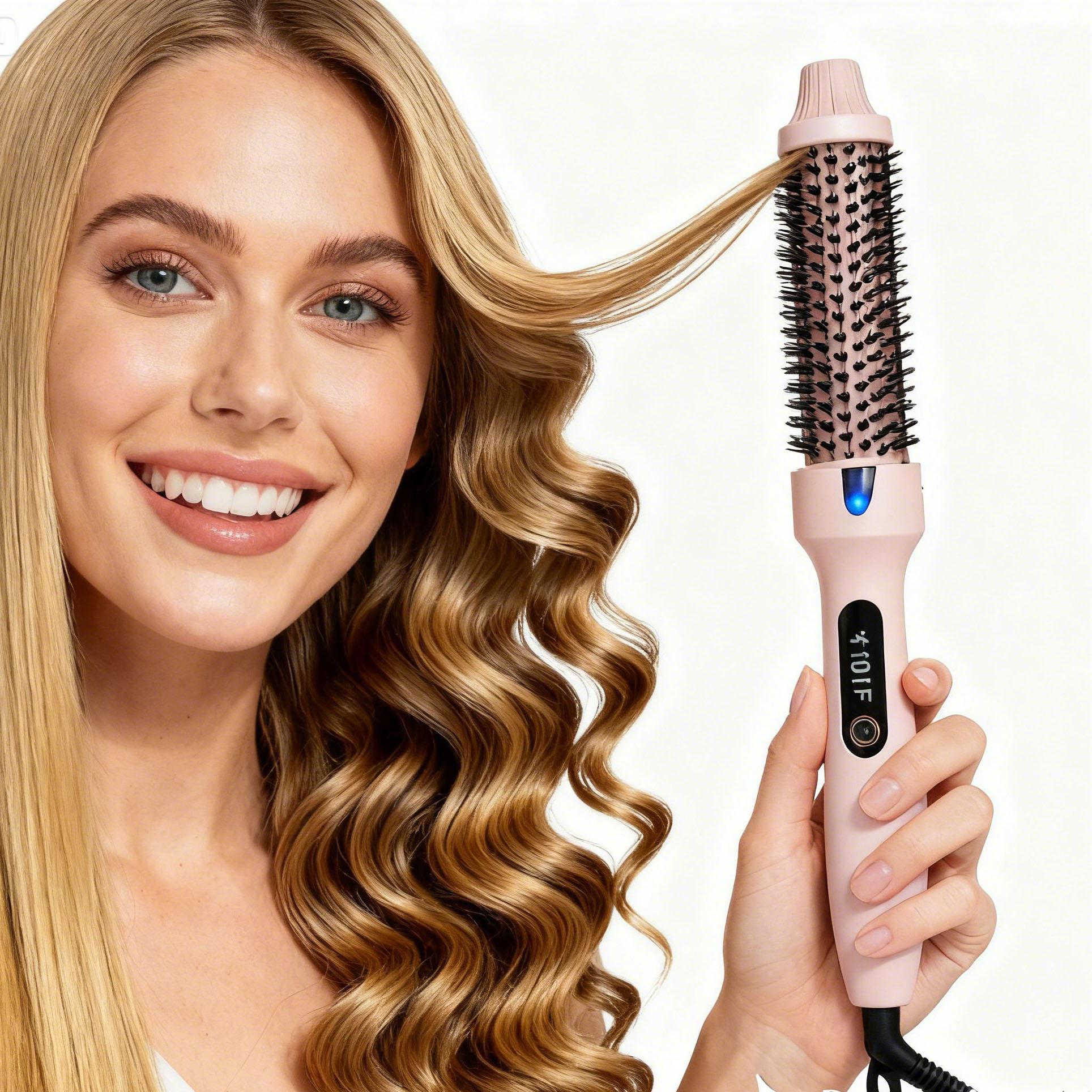 Hot Air Brush Volumizer for Women, Salon Quality Blow Dry Styling Brush, Curls and Straightens Easily