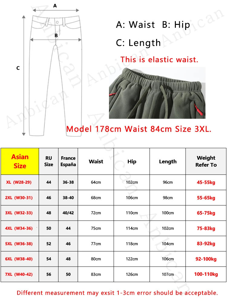 Mens Winter Fleece Pants Straight Warm Sweatpants with 2 Zip Pockets Snow Cold Thickened Thermal Men Trousers 251213