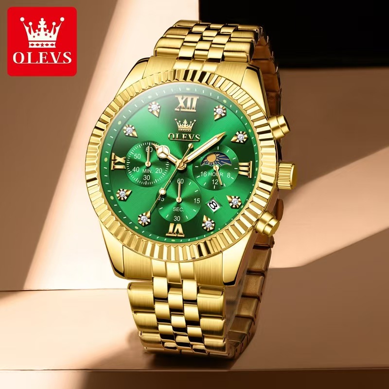 Stylish Personality-Inspired Oliver Mens' Durable Luminescent Quartz Timepiece with Sealed Case