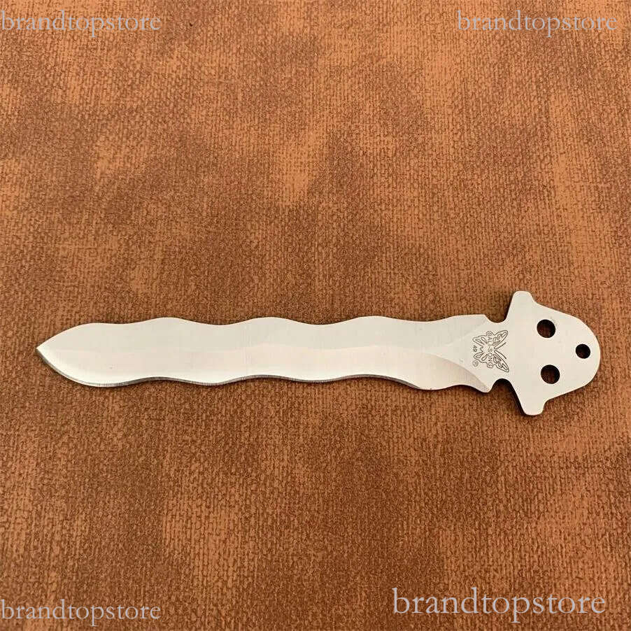 8Models BM42 Trainer Free-swinging Knife 3.74 440C Plain Blade, Stainless steel Handles For BM40 BM41 BM43 BM46 BM47 BM49