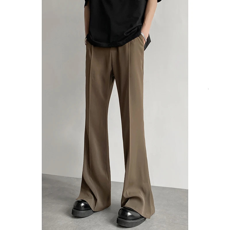 Brown Black Suit Pants Men Fashion Social Mens Dress Pants Korean Loose Casual Flared Pants Mens Office Formal Trousers M-2XL 251227