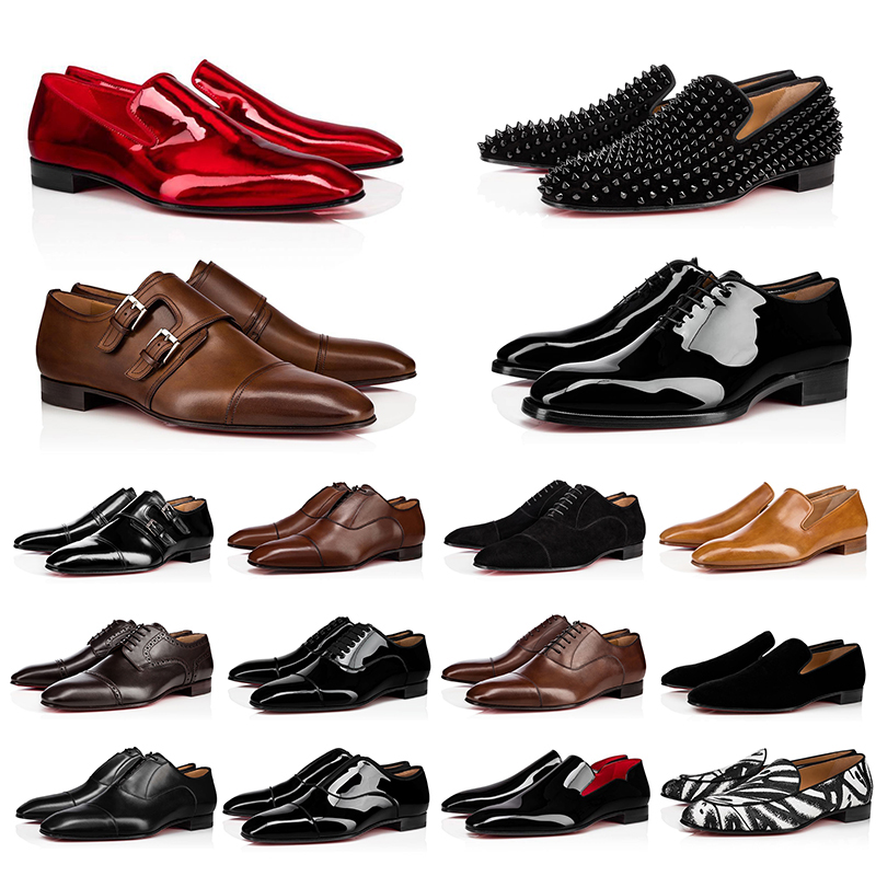 Red Loafers Men Lace-up Fashion Casual Thick Bottom Brogue Business Oxford Contrast Color Wedding Shoes