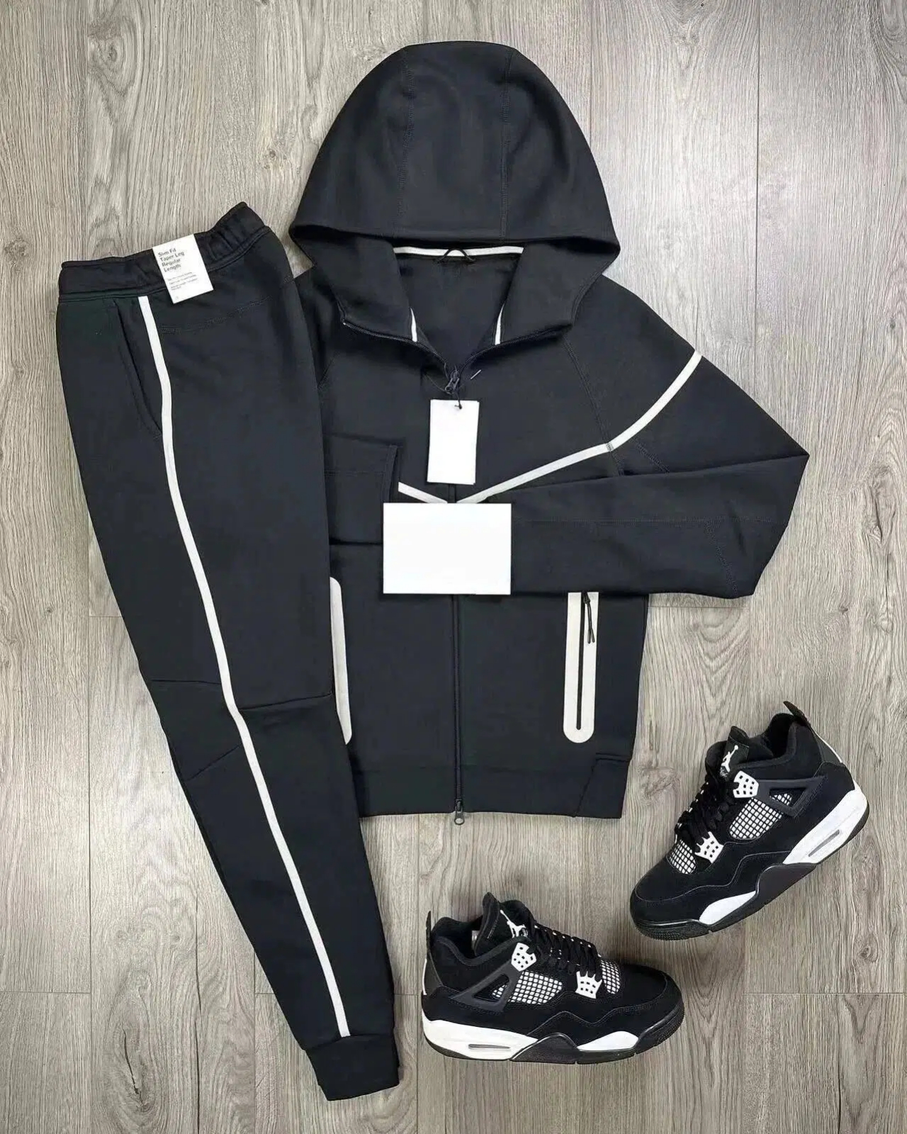 niketechfleece Designer Black Hoodie Mens Thick Track suits Casual Sport Sweatpants Unisex Trousers Joggers Pants Outdoor tech Tracksuit jacket S-2XL