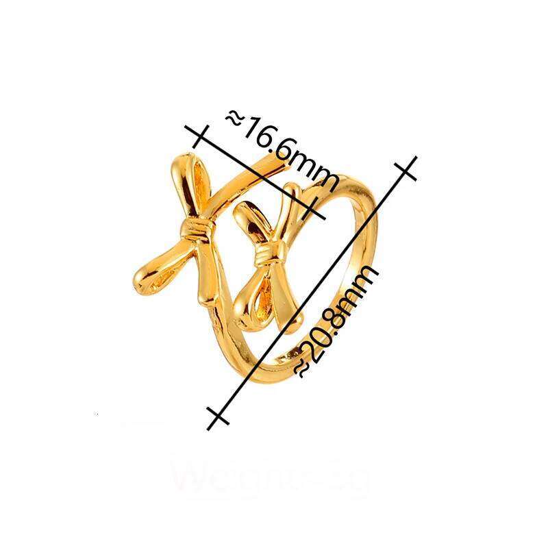 Silver Plating Minimalist Bowknot Opening Rings for Women Cute Personality Fashion Jewelry Sweet But Cool Accessories