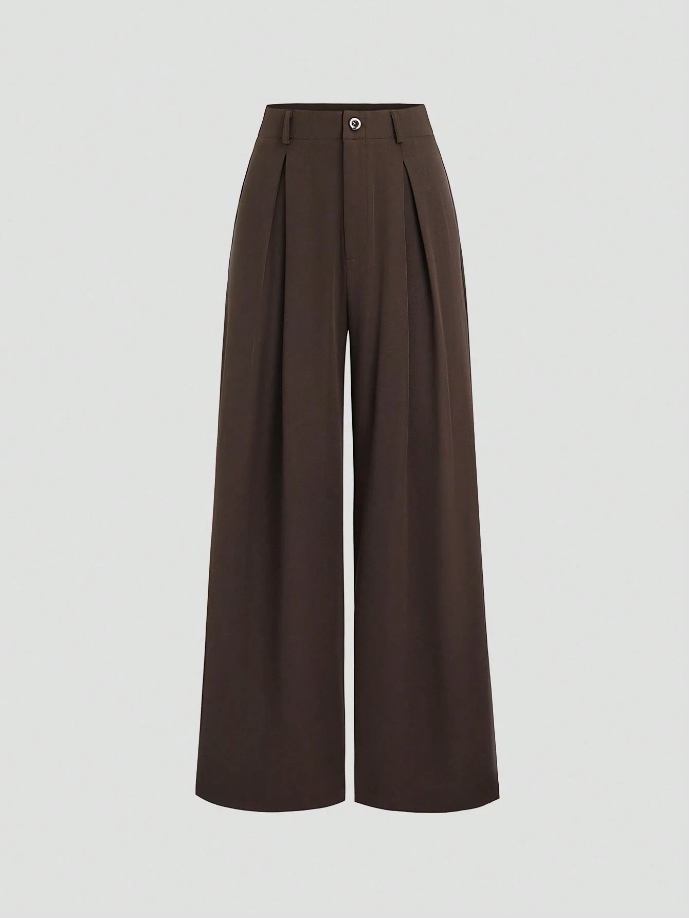 Womens Elegant Jacquard Pleating WideLeg Pants OfficeCommuting Solid Color Loose Casual Suit AutumnWinter 251218