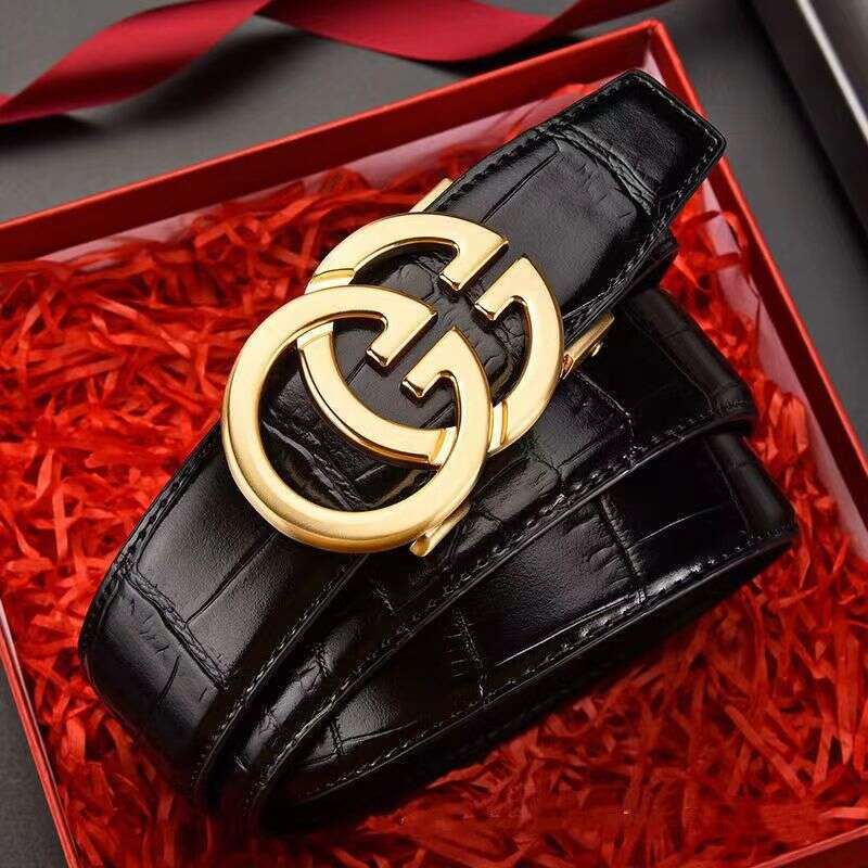 Men's High-Quality Belt With Metal Alloy Automatic Buckle - Design, Stylish Essential For Daily & Business Wear