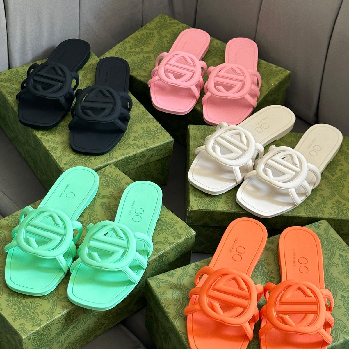 Designer Sandals Women Slippers Jelly Flatform Sliders Shoes Bottom flip flops Summer Vacation Beach Jelly Script Outdoor designer shoes for women Slippers