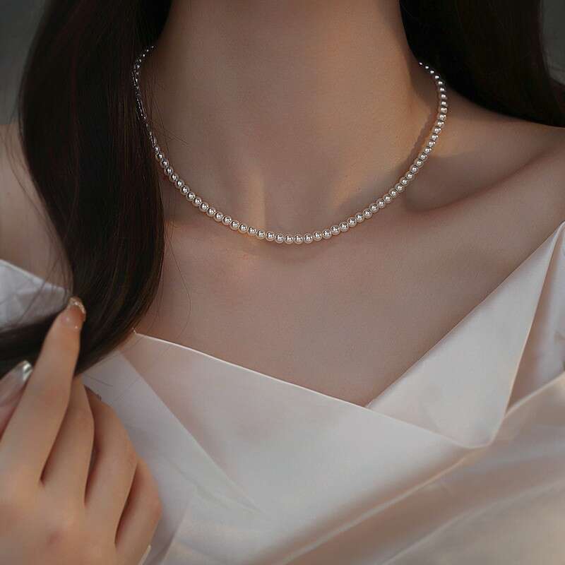 Cross-Border Premium Ultra-Fine Shijia Small Bulb for Women Short Xiaomi Necklace Clavicle Baby Pearl Choker