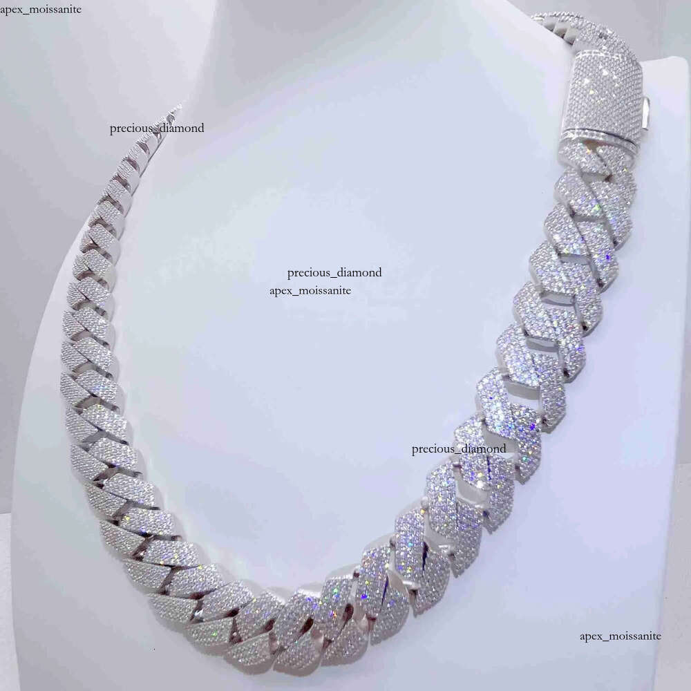 necklace moissanite chain chaincuban link Horizon Iced Out Pass Diamond Tester vvs Jewelry for men gift 60