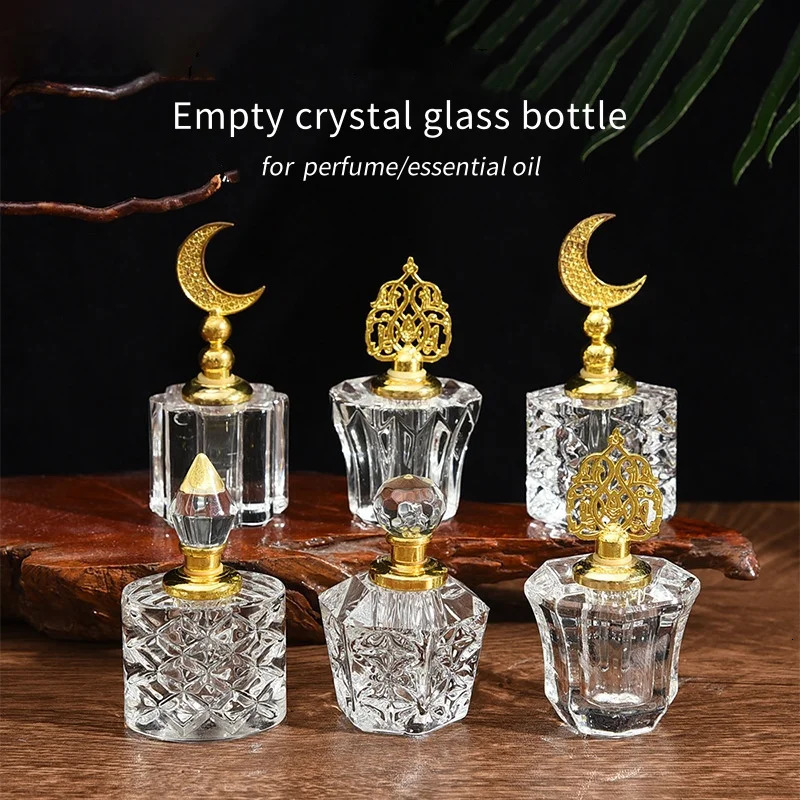 2/10pcs High-grade 3ml/5ml Empty Clear Crystal Glass Essential Oil Bottle Attar Oil /Perfume Bottle With Glass Stick 251230