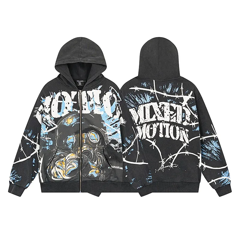 MIXED EMOTION rhinestone men hoodies designer hoodie men women y2k hoodies vintage graphic hoodie casual sweatshirts mixed emotion hoodie #12