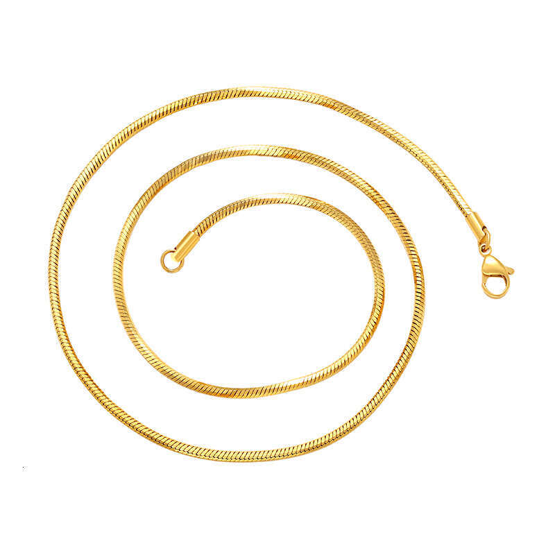 Brand Jewelry 316 Stainless Steel Snake Bone Necklace for Women Simple Versatile Pendant Collarbone 18K Plated gold Chain Niche design jewelry