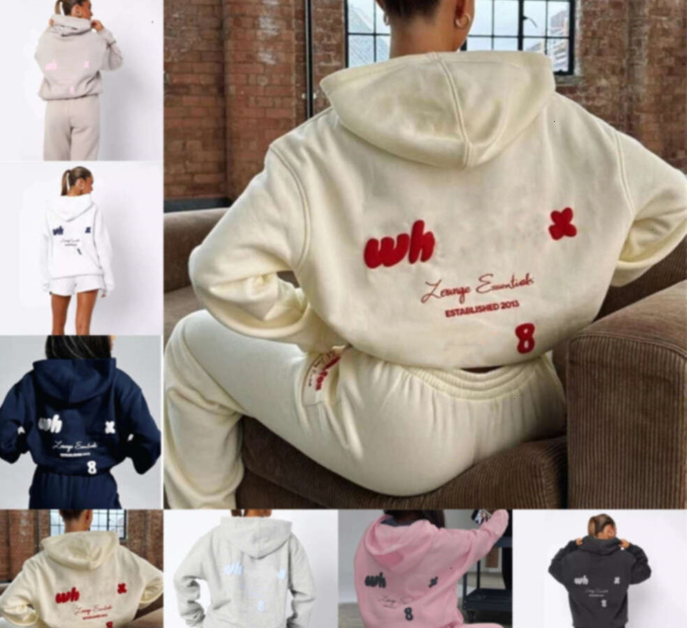 2026 Femeninos de pistas Dos piezas Disenador 2024 Autumn Winter Soodie Fashionable y Sporty Sorthing Sthorts Set 7 Colors fhzq