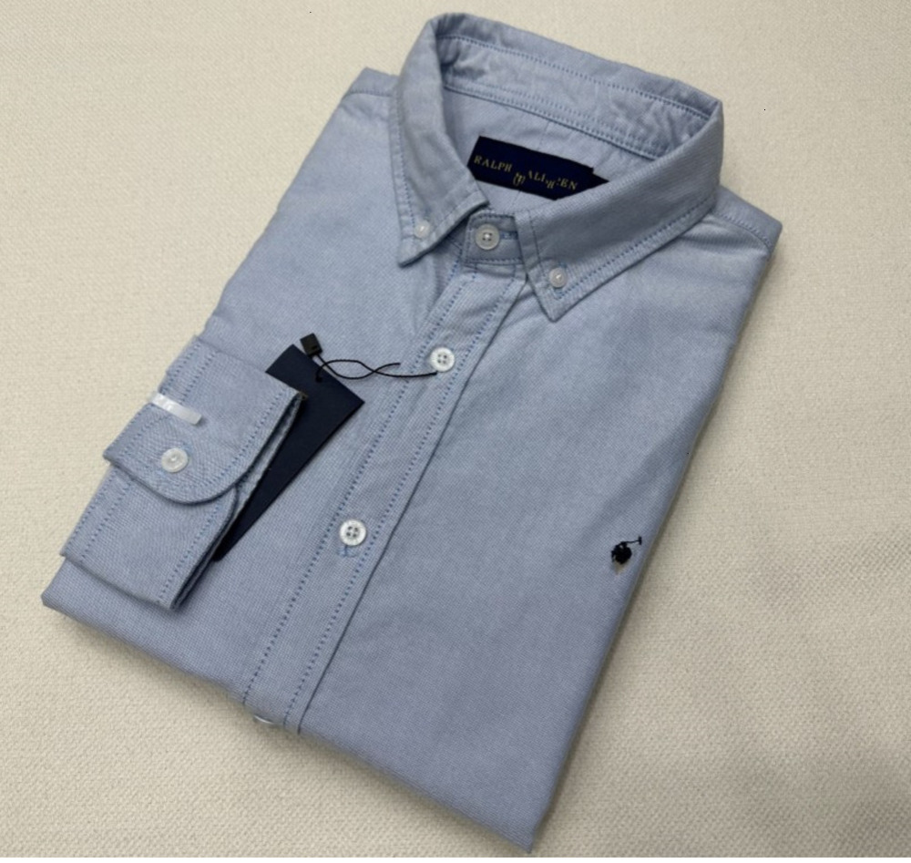 2026 Mens Shirts Polo Long Sleeve Solid Color Slim Fit Casual Business clothing Long-sleeved Dress shirt Oxford cloth drfes fjhx