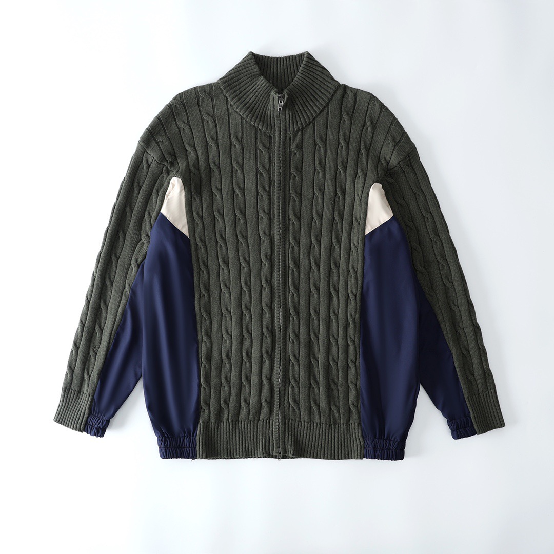 New AOP jacquard letter knitted sweater in autumn / winter 2026acquard knitting machine e Custom jnlarged detail crew neck cotton 37595