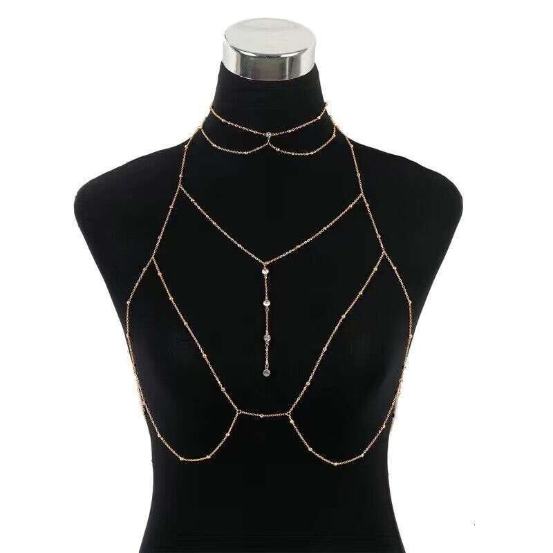 Chest Body Bikini Clavicle Sexy Hanging Decorative Necklace Women's Accessories European and American Trend Chain