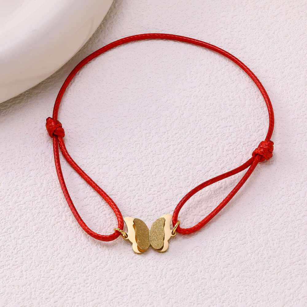 Cross-Border Fashion Versatile Hand-Woven Stainless Steel Letter Simple Adjustable Couple Bracelet Jewelry