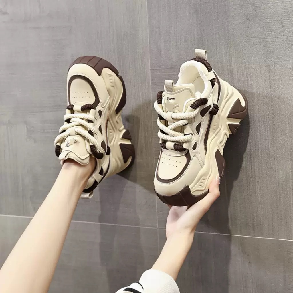Ddmysports Autumn Winter New Style Height Increasing Dad For Women Casual Fashion Sneakers Versatile Trendy Platform Thick Sole Shoes Outdoor Shoes