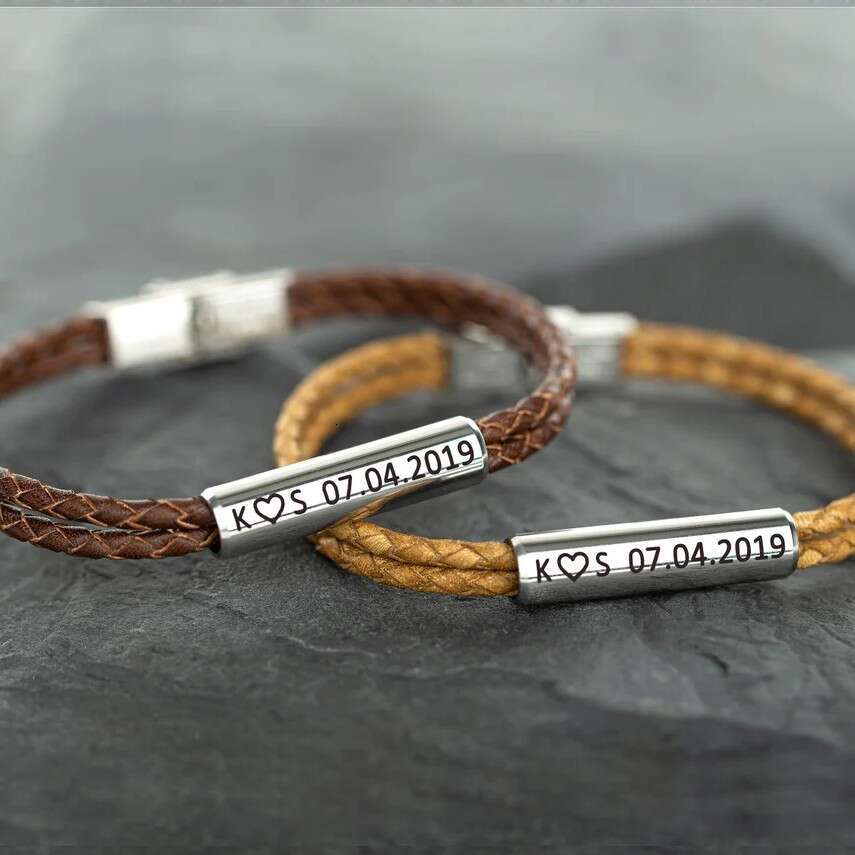 Cross-Border ETSY Woven Bracelet for Men and Women, Couple's Personalized Versatile Letter Love Home Bracelet, H Brand Leather Rope