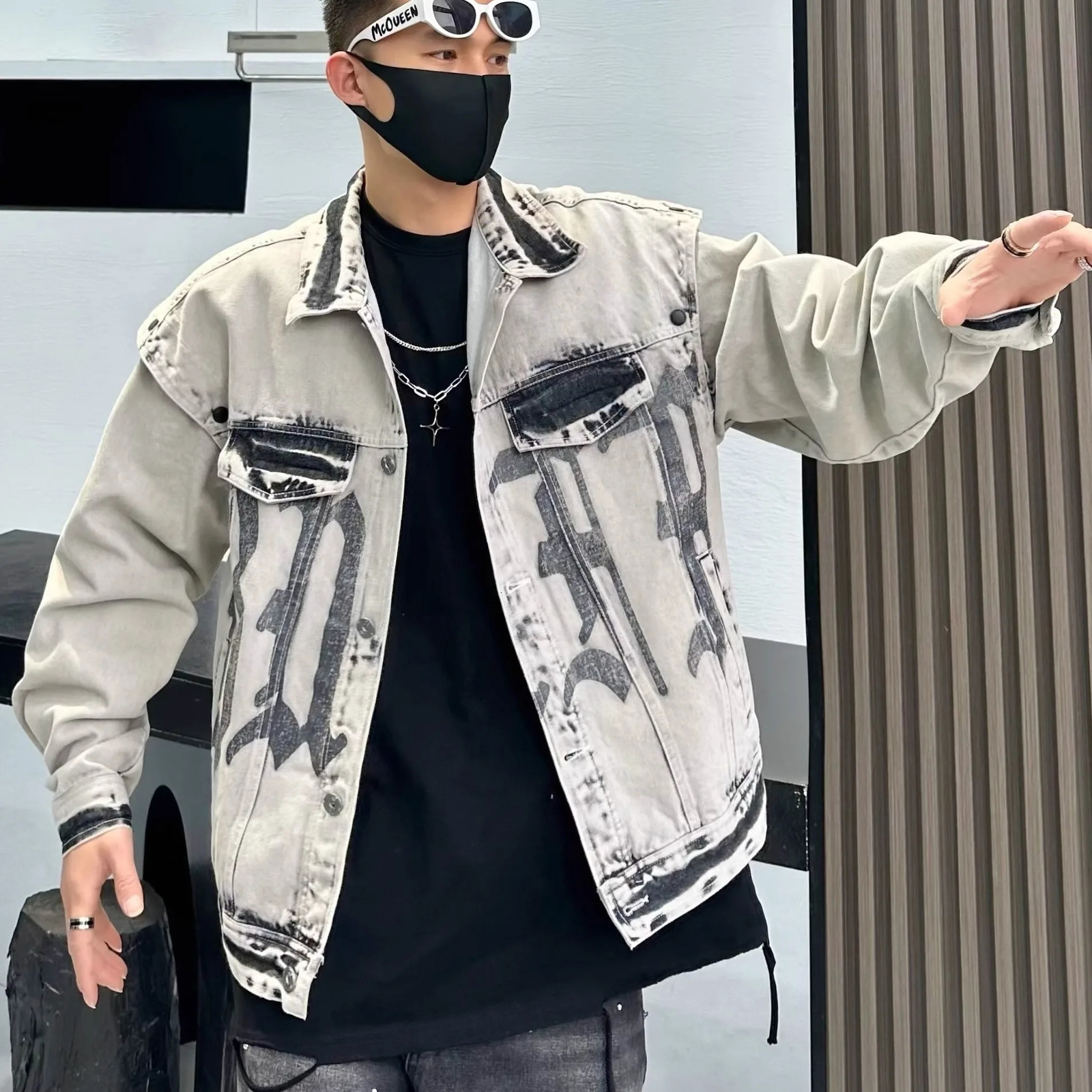 Autumn Men Solid Denim Jackets Fashion Motorcycle Vintage Jeans Hommes Slim Fit Cotton Casual Black Blue Coats 251230