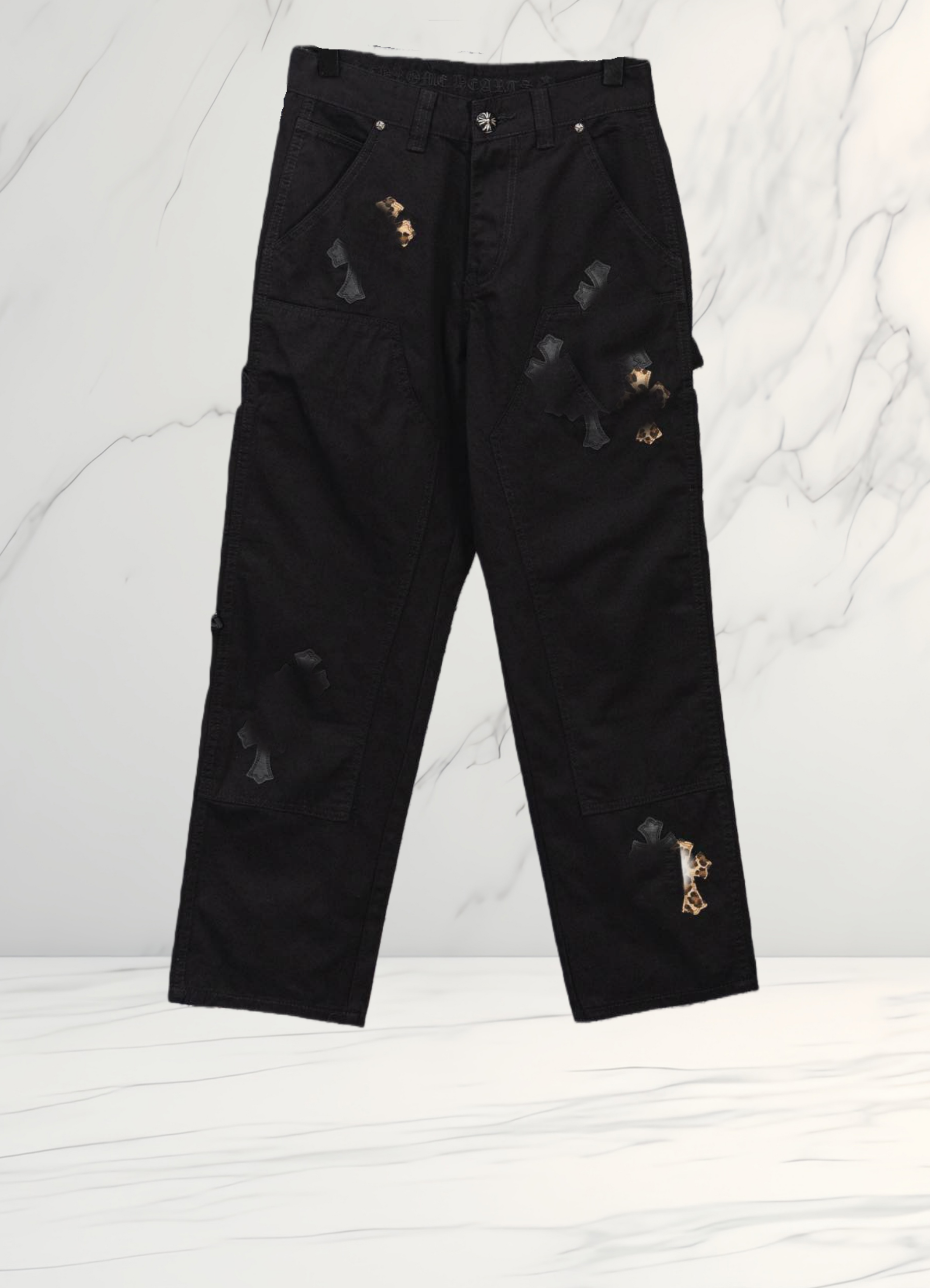 Trendy Male Skinny Fashion Jeans with Emblematic Patches & Distressed Details Stylish Riding Pants for Casual Wear-2