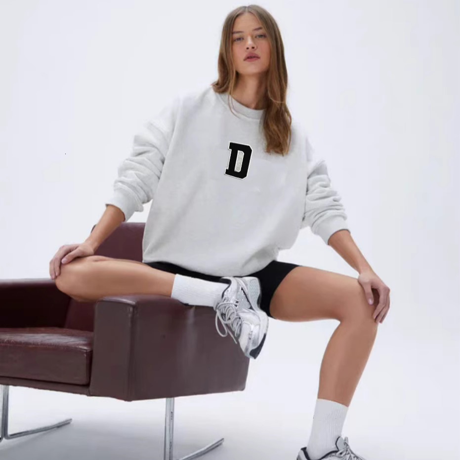 high quality women oversized cotton sweatshirts grey loose round neck hoodie fashion street casual spicy girls tops ins lazy pullover jumpers