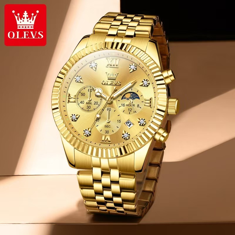 Stylish Personality-Inspired Oliver Mens' Durable Luminescent Quartz Timepiece with Sealed Case