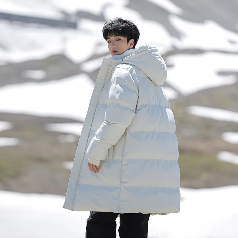 High Quality Male Warm Parkas Slim Fit Winter Clothing Men Long Down Jackets Coats Hooded Casual 251225