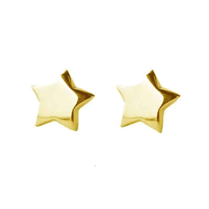 Real 925 Sterling Silver Simple Cute Mini Star Stud Earrings for Women Fine Jewelry Minimalist Accessories