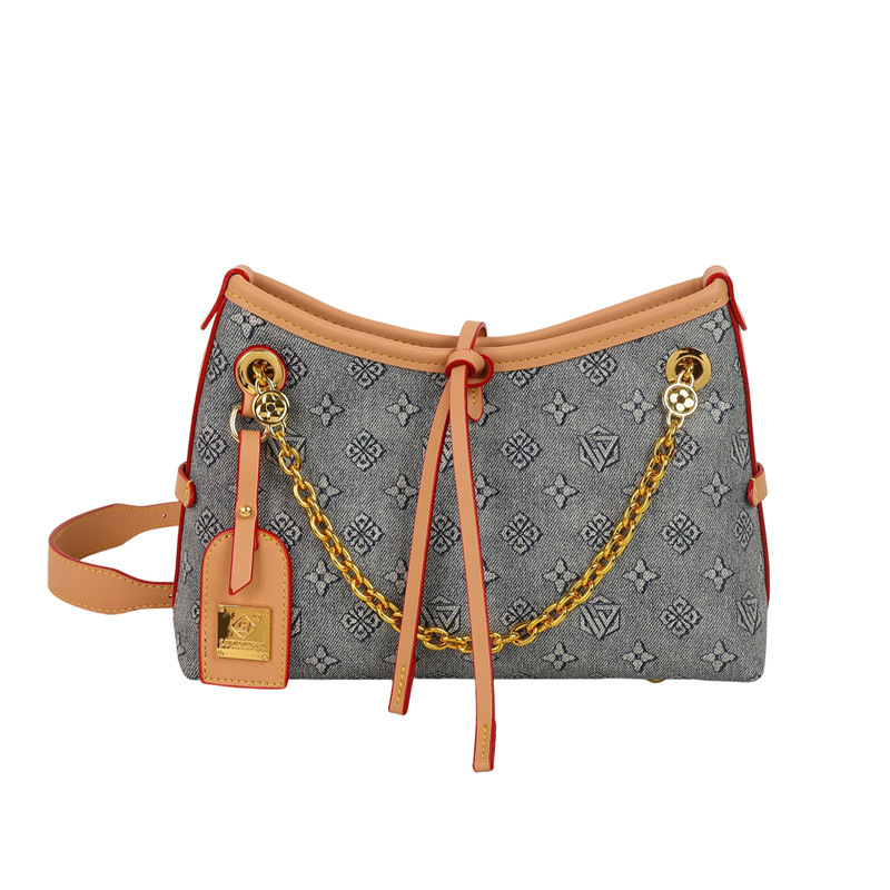 New women's printed tote bag, fashionable retro shoulder bag, large-capacity crossbody bag, luxury handbag, high-quality luxurious bucket bag and