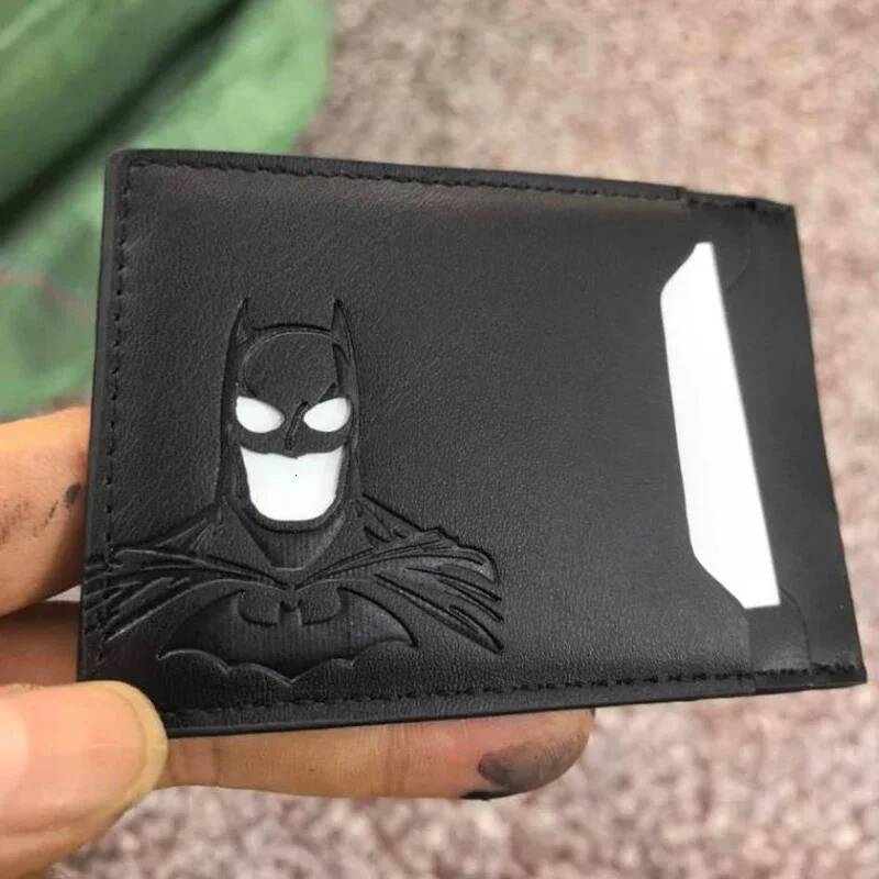 Personalized Leather Mask Card Holder Bat ID Wallet Gift