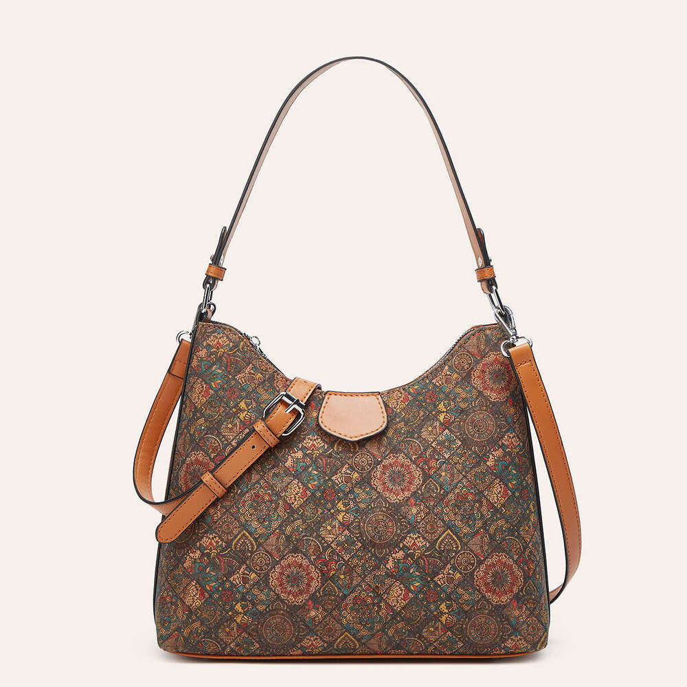 Multi-element Retro Ethnic Style Cork Handbag Single Shoulder