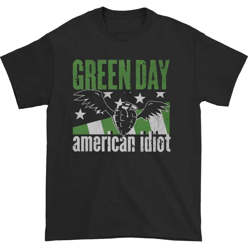 Green Day T-shirt Classic Rock Music Band T-shirt Oversized Short sleeved Punk Street Style Men and Women Tops 251231