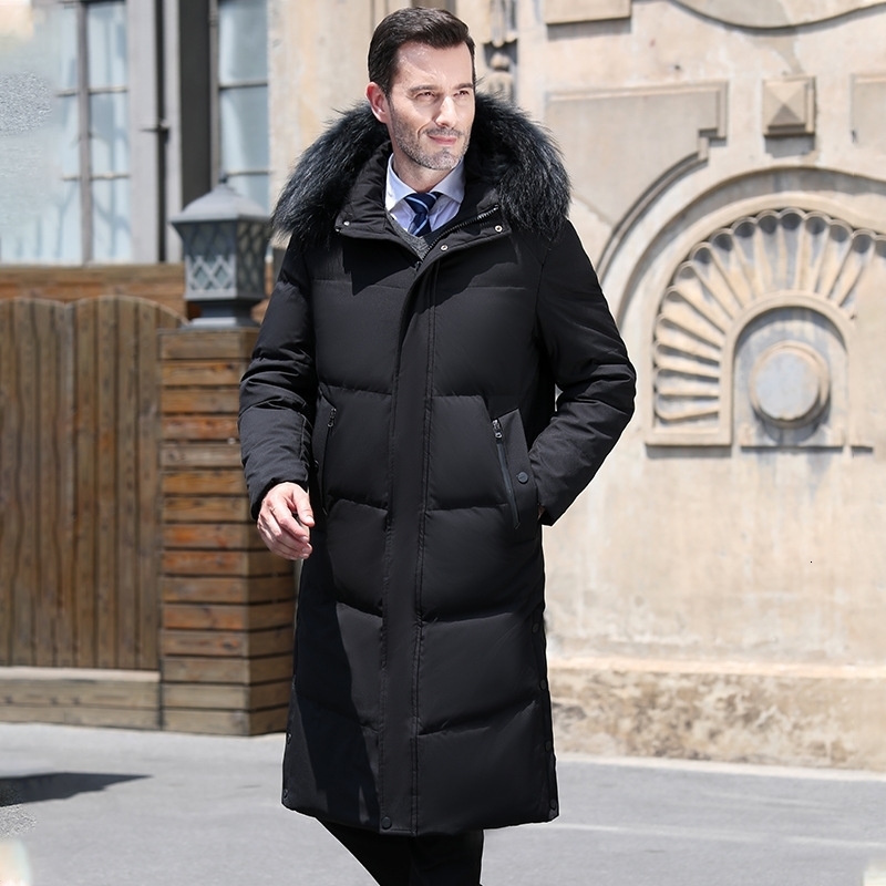 Mens Winter Padded Jackets Thickened Man Down Jacket Coats Parkas Long Padding 30 Warm Fur Hooded Puffer HXY297 251205