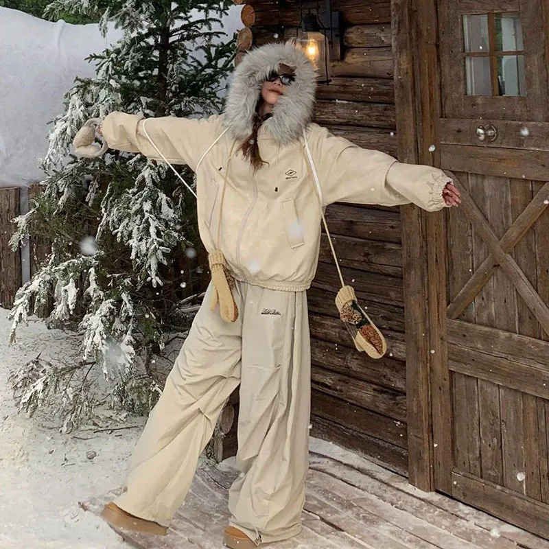 Winter Thicken Warm Fleece Pants Women Y2K American Retro Baggy Sweatpants Female Harajuku High Waist Hip Hop Wide Leg Trousers 251226