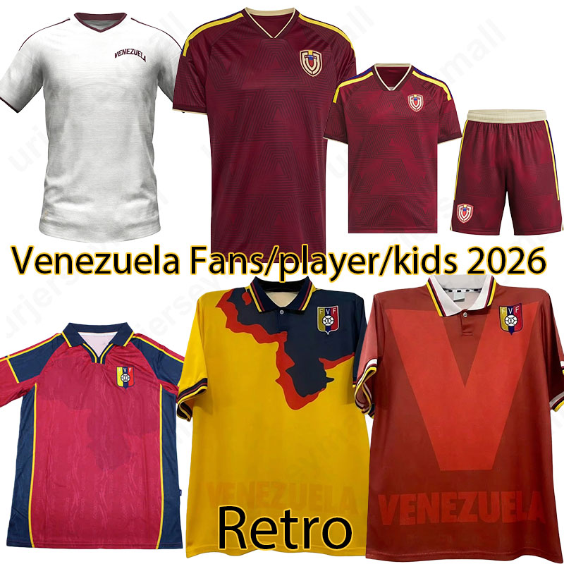 4XL 25 26 Venezuela soccer jersey RONDON 2026 World cup Authentic SEGOVIA SOTELDO MACHIS Retro 1998 2000 SAVARINO SOSA Maillot de foot kids kit Men football shirts