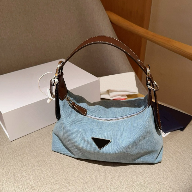 handbag designer luxury shoulder bags Cowboy hobo Bright Silver Hardware Lunch box bag Leather purse Middle-aged hobo underarm bag EXW2601041