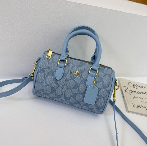 Top Designer bag Handbags Classic Old Flower Pull Link Closure Tote Shoulder Bag Mini Women's Bag Leather Denim Crossbody Embossed Handbag Brown Flower Handbag x1